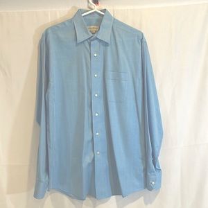 Tommy Bahama Dress Shirt in Blue Herringbone pattern - 15 1/2 x 34-35